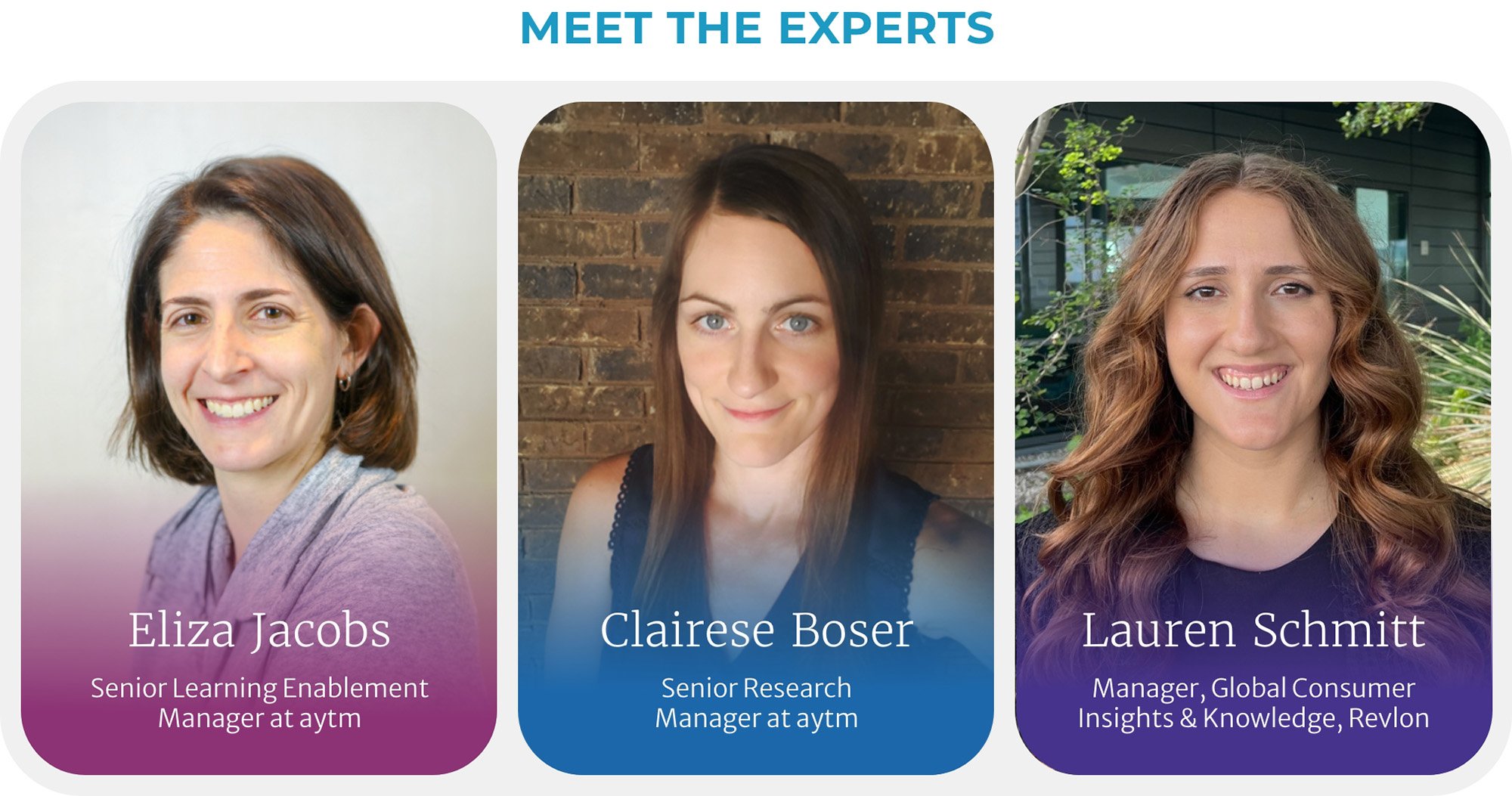 Meet the experts Meet the experts